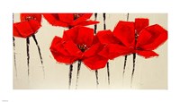 Abstract Red Poppies Fine Art Print