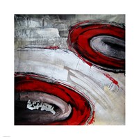 Abstract Circles I - red Fine Art Print
