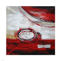 Abstract Circles II - red Fine Art Print