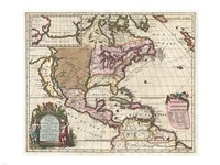 1698 Louis Hennepin Map of North America Fine Art Print