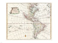 1747 Bowen Map of North America and South America Fine Art Print