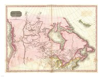 1818 Pinkerton Map of British North America Fine Art Print