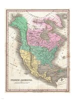1827 Finley Map of North America Fine Art Print