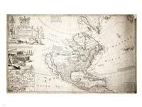 John Lord Sommers Map of North America Fine Art Print