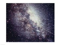 Echo Satellite Trail  In Milky Way Fine Art Print