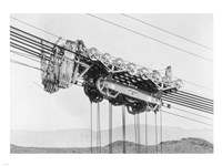 Detail of carriage of permanent 150-ton cableway at Boulder Dam Fine Art Print