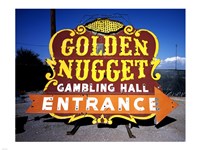 Golden Nugget historic casino sign in the Neon Boneyard, Las Vegas Fine Art Print