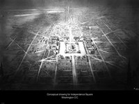 Conceptual drawing for Independence Square, Washington DC Fine Art Print