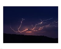 Cloud to cloud lightning strike Framed Print