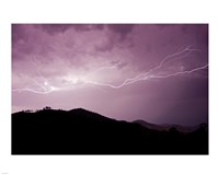 Cloud to cloud lightning strike Framed Print