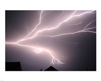 Cloud-to-cloud Lightning Framed Print