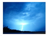 Lightning Over Edson Framed Print