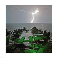 USS Lincoln Lightning Fine Art Print