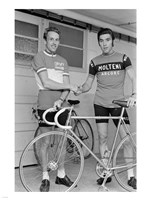 Joop Zoetemelk and Eddy Merckx 1973 Fine Art Print