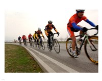 Military Cyclists in pace line Fine Art Print