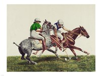 Polo - two horses Framed Print