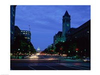 Traffic on a road, Washington, D.C. Photograph Fine Art Print