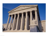 Facade of the U.S. Supreme Court, Washington, D.C., USA Closeup Fine Art Print