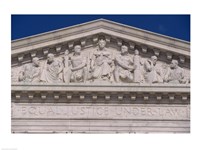 Pedimental frieze on the U.S. Supreme Court building, Washington, D.C., USA Fine Art Print
