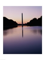Silhouette of the Washington Monument, Washington, D.C., USA Fine Art Print