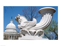 USA, Washington DC, Capitol Building, sculpture Fine Art Print