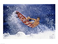 Surfing in action Fine Art Print