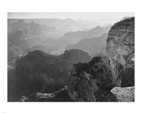 View, looking down, Grand Canyon National Park, Arizona, 1933 Framed Print