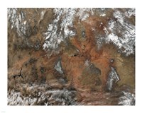 Grand Canyon satellie view from space Fine Art Print