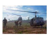 UH-1D helicopters in Vietnam 1966 Fine Art Print