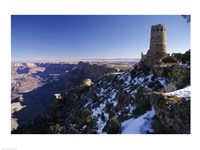 Ruin of an old building on a cliff, Grand Canyon National Park, Arizona, USA Fine Art Print