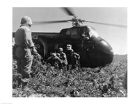 Korea, US Marine Corps, soldiers exiting military helicopter - various sizes - $29.99
