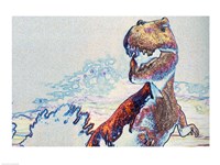 Close-up of a tyrannosaurus rex in color Fine Art Print