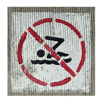 No Swimming Fine Art Print