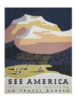 See America Welcome to Montana Fine Art Print