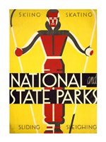 National and state parks, skiing, skating, sliding, sleighing Fine Art Print