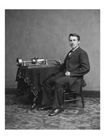 Edison and phonograph Fine Art Print