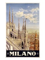 Milano Travel Poster Framed Print