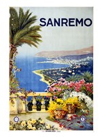 San Remo, travel poster 1920 Fine Art Print