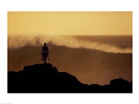 Man on top of a Summit Fine Art Print