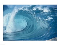 Close-up of waves in the sea in turquoise Fine Art Print