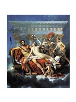 Jacques - Louis David Aphrodite Ares Graces Fine Art Print