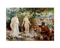 Judgment of Paris he goddesses Athena, Hera and Aphrodite Fine Art Print