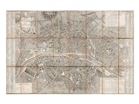 1797 Jean Map of Paris and the Faubourgs, France Fine Art Print