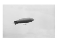 Blimp Over Police Games Fine Art Print