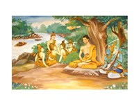 Ascetic Bodhisatta Gotama with the Group of Five Fine Art Print