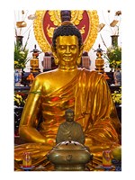 Statue of Buddha in a Temple, Long Son Pagoda, Nha Trang, Vietnam Framed Print