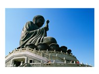 Statue of Buddha, Po Lin Monastery, Hong Kong, China Fine Art Print