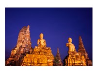 Buddha at a Temple,  Ayutthaya Historical Park, Thailand Fine Art Print