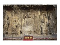 Buddha Statue in a Cave, Longmen Caves, Luoyang, China Fine Art Print
