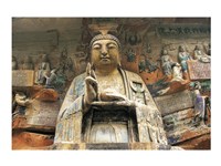 Buddhist Cliff Sculptures, Dazu, China Fine Art Print